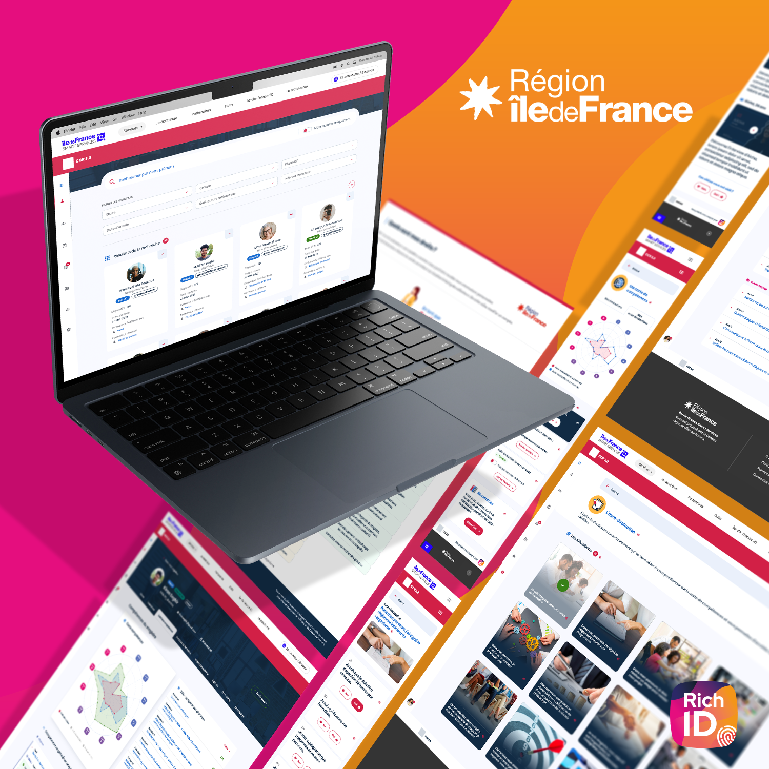 Plateforme web Carte de Compétences Régionale pour la région IDF